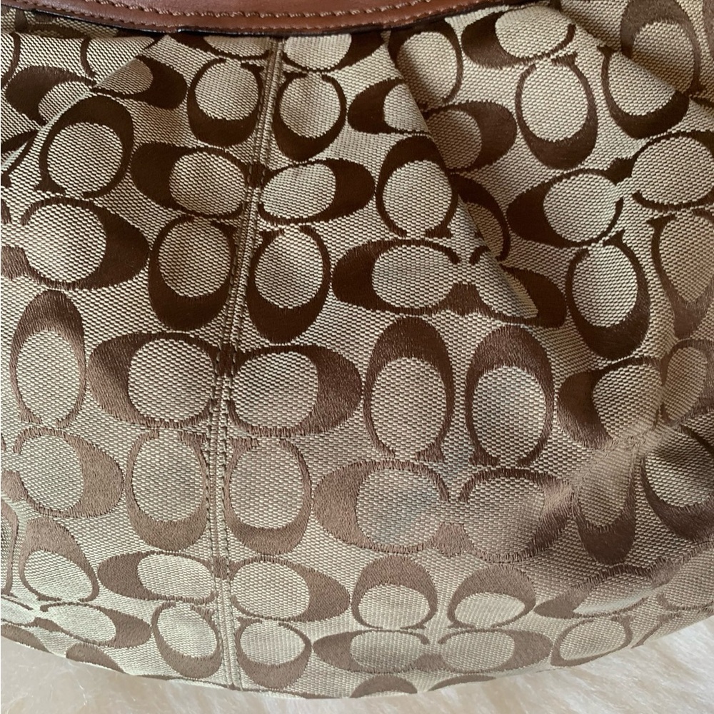 Coach Signature Hobo Bag in Brown and Cream - Picture 10 of 10